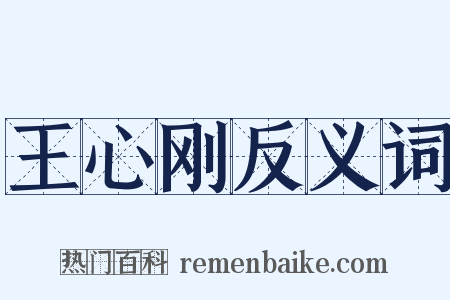 王心刚反义词是什么意思的图片
